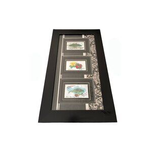 Framed Maui Hawaii Art Banyan Tree Hibiscus Sea Turtle John Capan 2012 Tropical